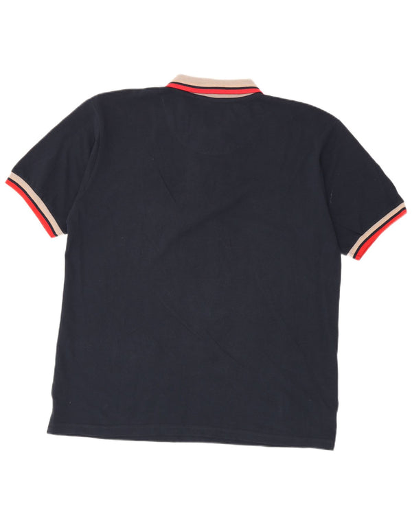 Lotto Ανδρικό μπλουζάκι ράγκμπι πόλο XL Navy Blue ριγέ βαμβακερό