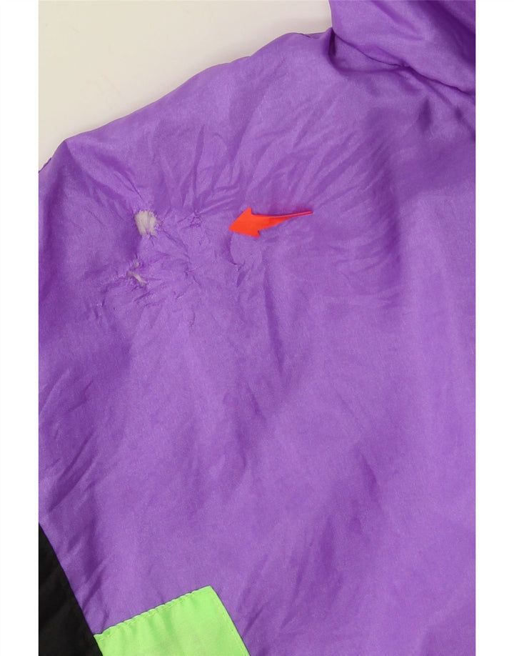 VINTAGE Mens Tracksuit Top Jacket XL Purple Colourblock