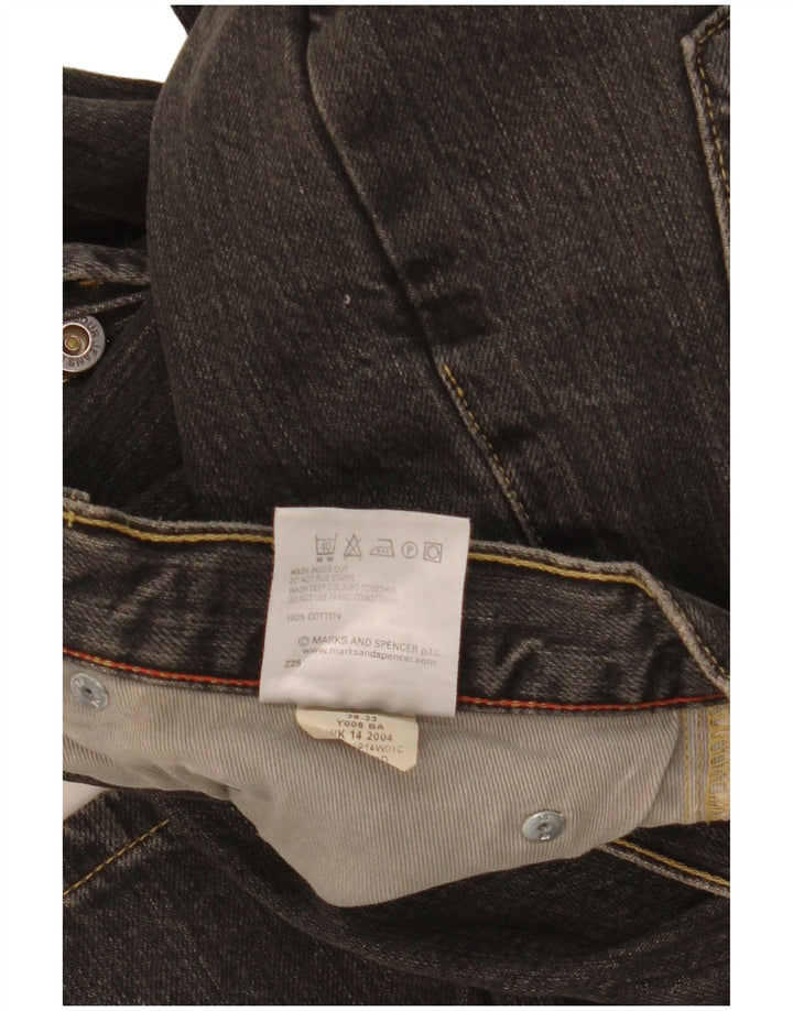 Ανδρικό τζιν ίσιο Marks & Spencer W36 L33 Μαύρο βαμβακερό