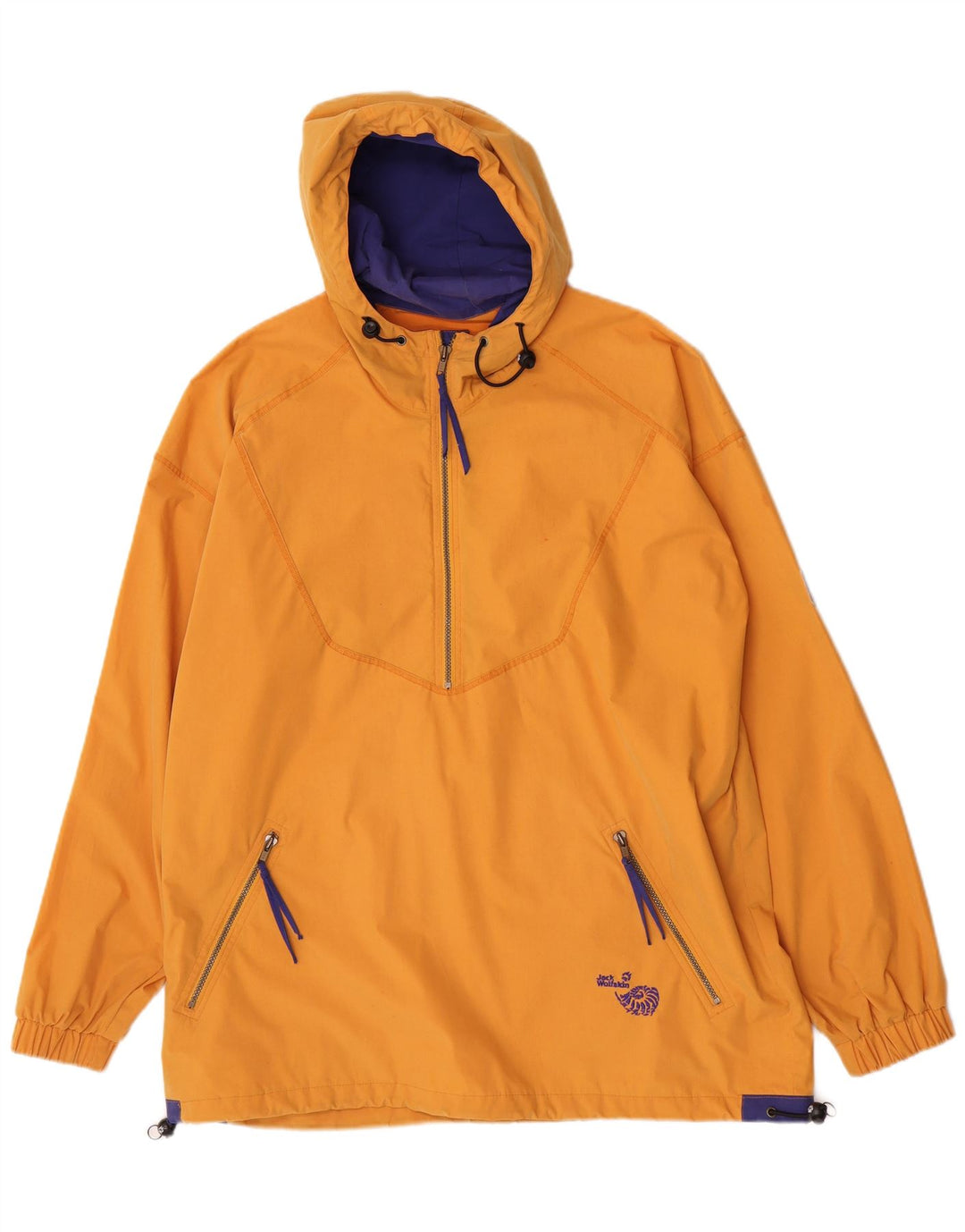 Jack Wolfskin Ανδρικό μπουφάν Anorak με κουκούλα UK 42 XL κίτρινο πολυεστέρα