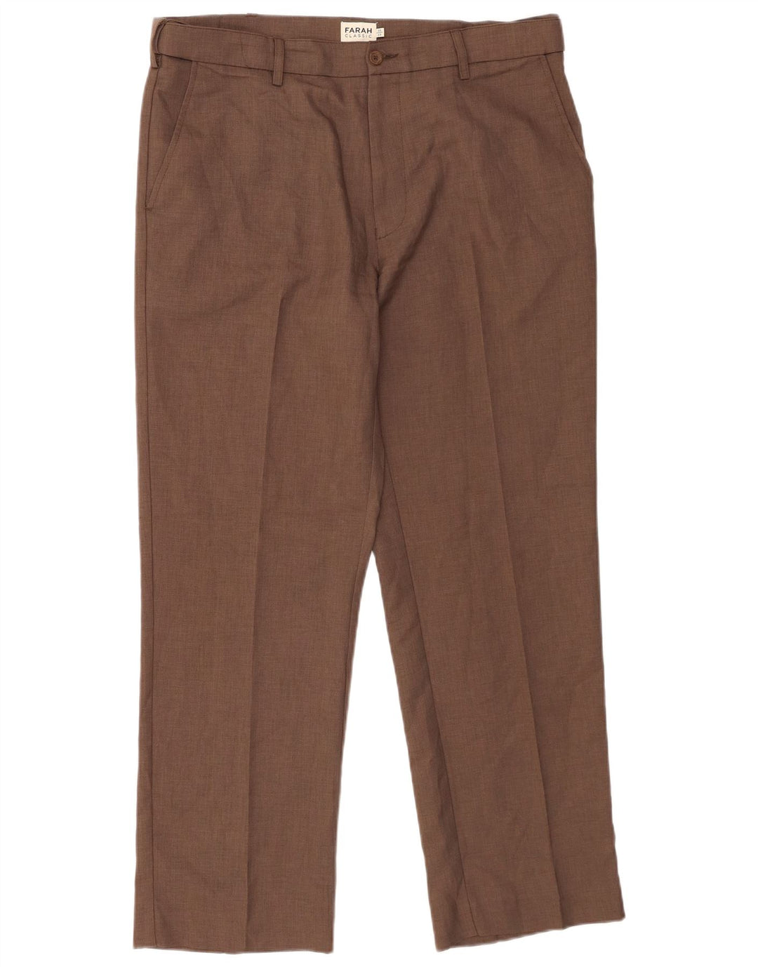 Farah Ανδρικό παντελόνι Chino Classic Fit W36 L29 Καφέ Πολυεστέρας