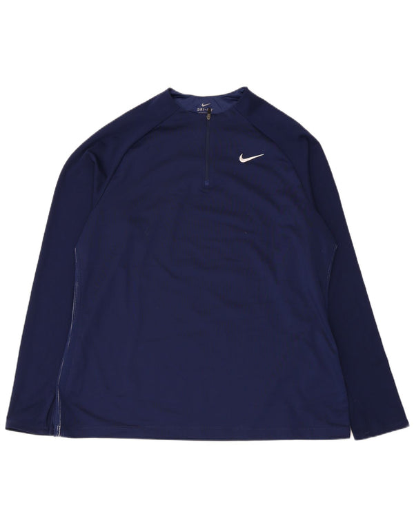 Ανδρική φόρμα Nike Dri Fit με φερμουάρ πουλόβερ στο επάνω μέρος XL Navy Blue Polyester