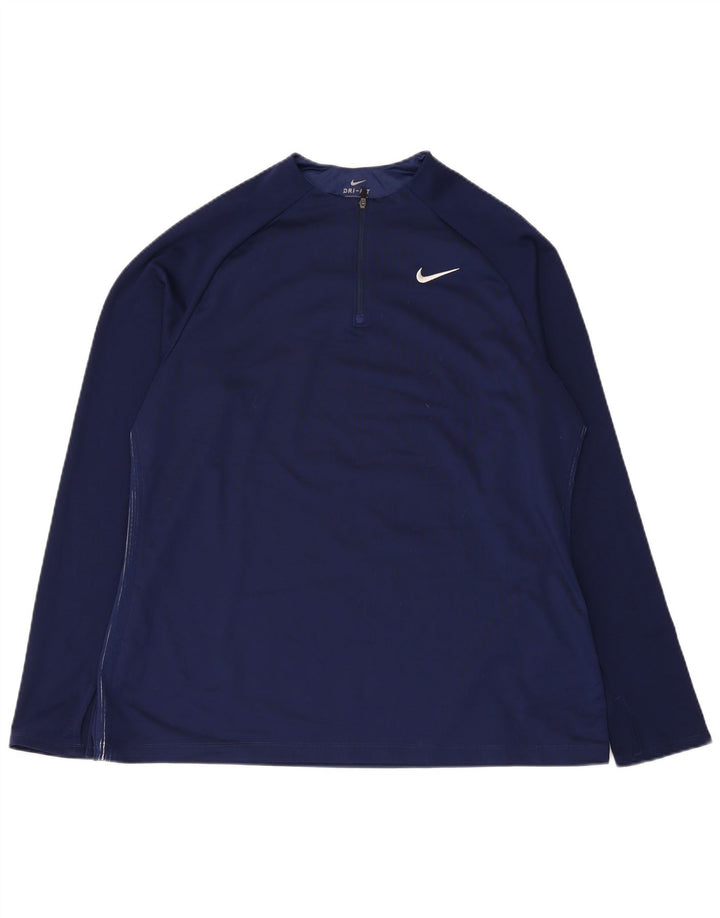 Ανδρική φόρμα Nike Dri Fit με φερμουάρ πουλόβερ στο επάνω μέρος XL Navy Blue Polyester