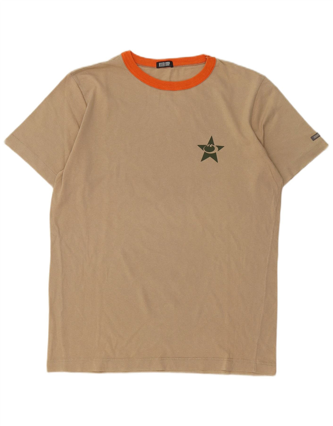 Killer Loop Ανδρικό γραφικό T-Shirt Top μεγάλο μπεζ βαμβακερό