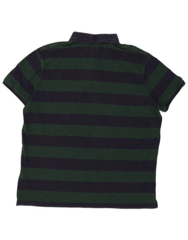 Polo Ralph Lauren Ανδρικό μπλουζάκι πόλο με λεπτή εφαρμογή XL Navy μπλε ριγέ