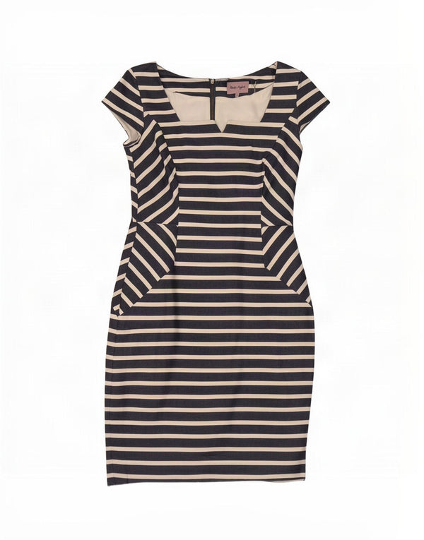 Phase Eight Γυναικείο φόρεμα με θήκη UK 10 Small Navy Blue ριγέ βαμβακερό