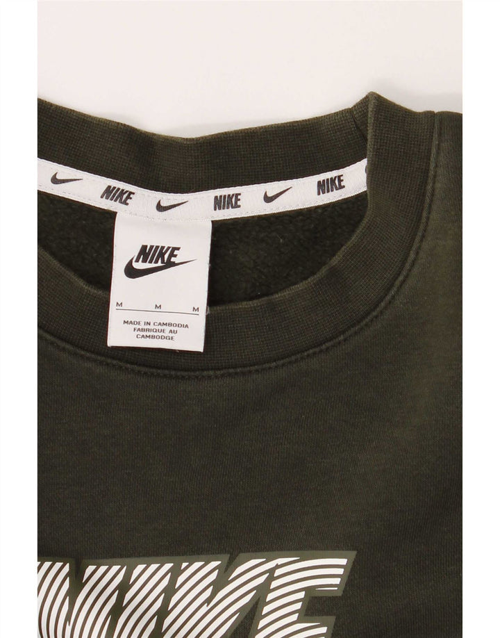 Ανδρικό γραφικό φούτερ Nike, μεσαίο χακί, βαμβακερό