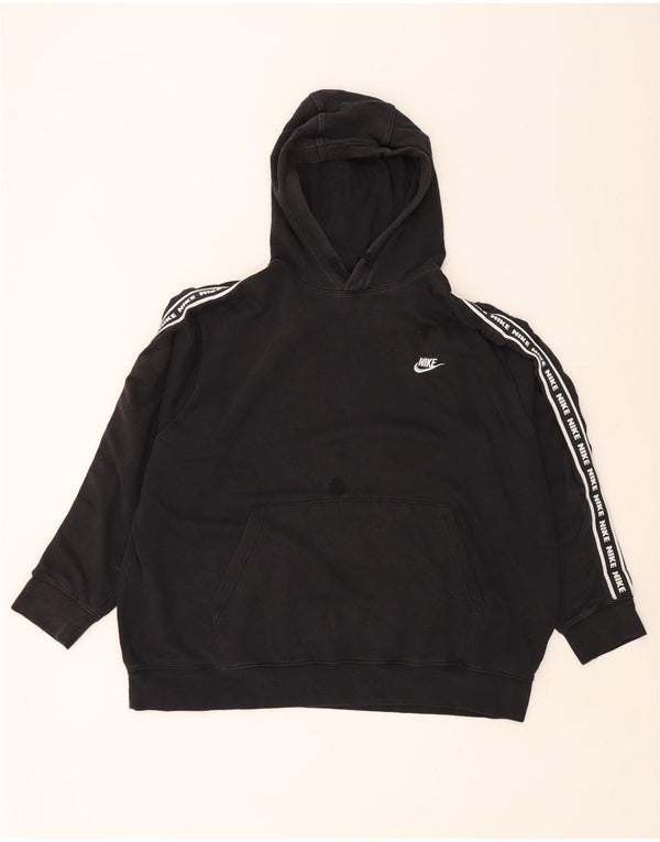 Ανδρικό γραφικό κουκούλα Nike 2XL, μαύρο βαμβακερό