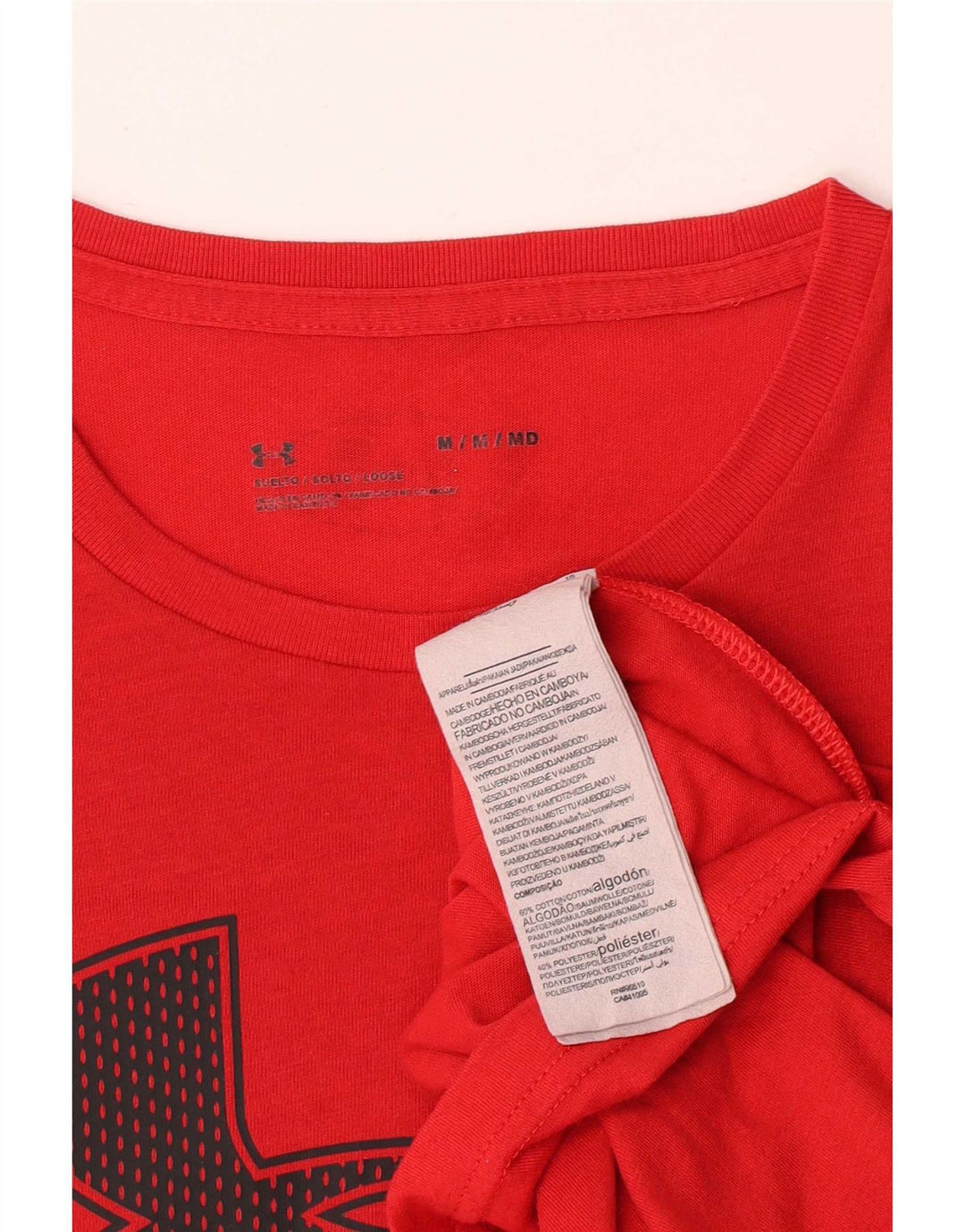 Ανδρικό γραφικό μπλουζάκι Under Armour Top Μεσαίο κόκκινο βαμβακερό
