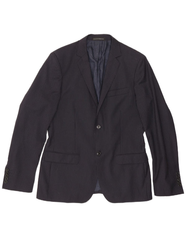 Massimo Rebecchi Ανδρικό μπλέιζερ με 2 κουμπιά μπουφάν UK 38 Medium Navy Blue ριγέ