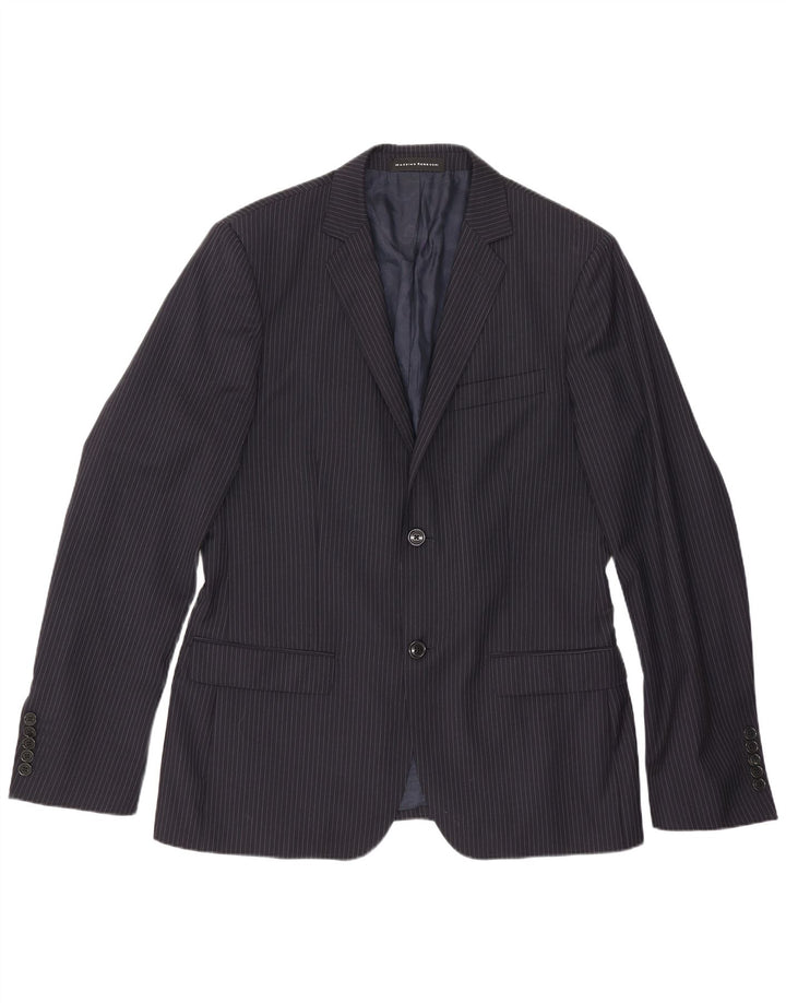 Massimo Rebecchi Ανδρικό μπλέιζερ με 2 κουμπιά μπουφάν UK 38 Medium Navy Blue ριγέ