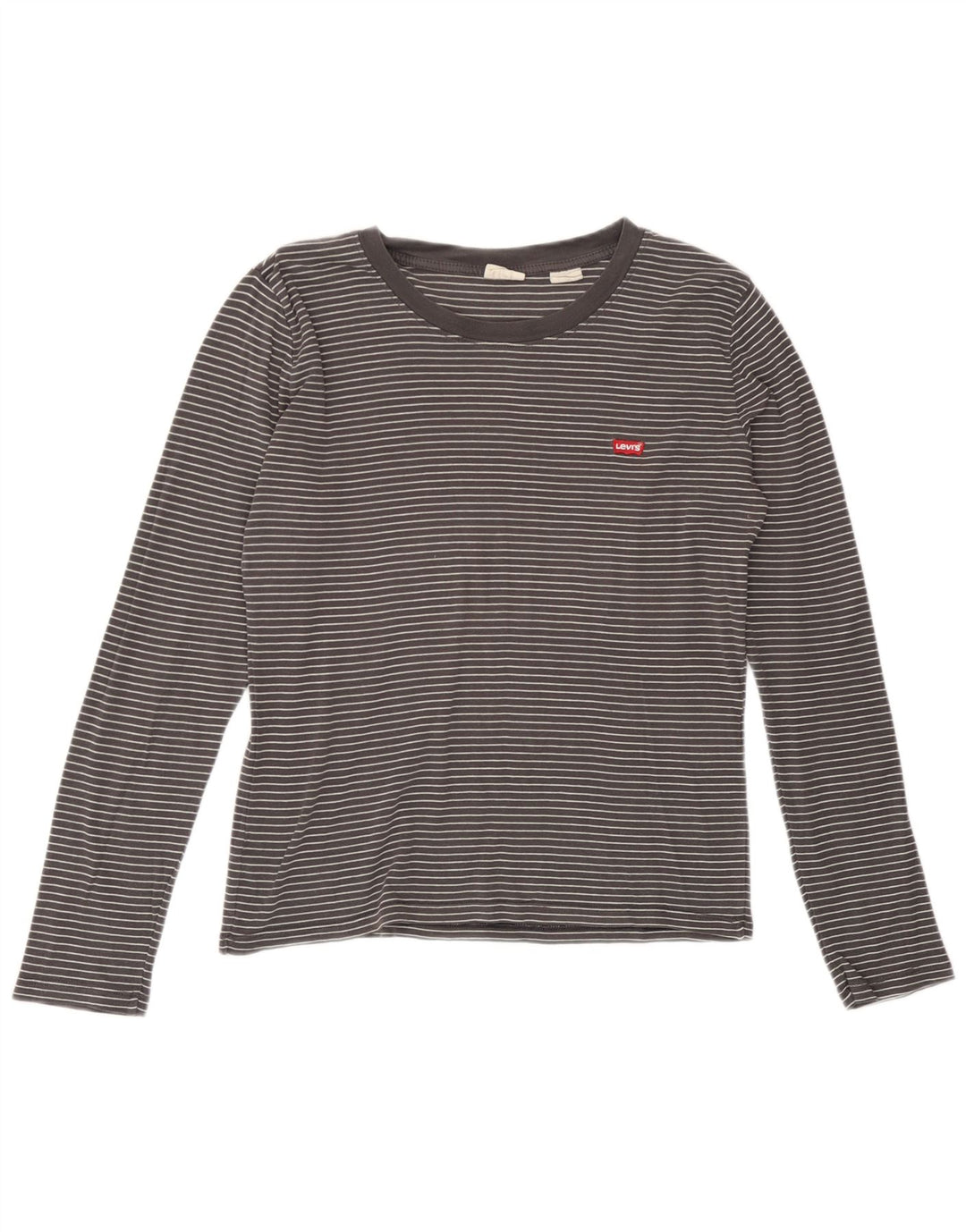 Γυναικείο τοπ Levi's μακρυμάνικο UK 14 Βαμβακερό μεσαίο γκρι ρίγες