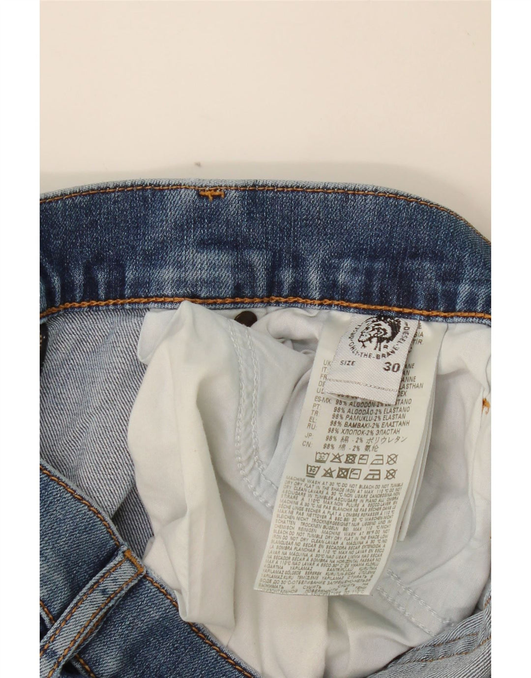 Γυναικείο ίσιο τζιν DIESEL W30 L27 Μπλε βαμβακερό