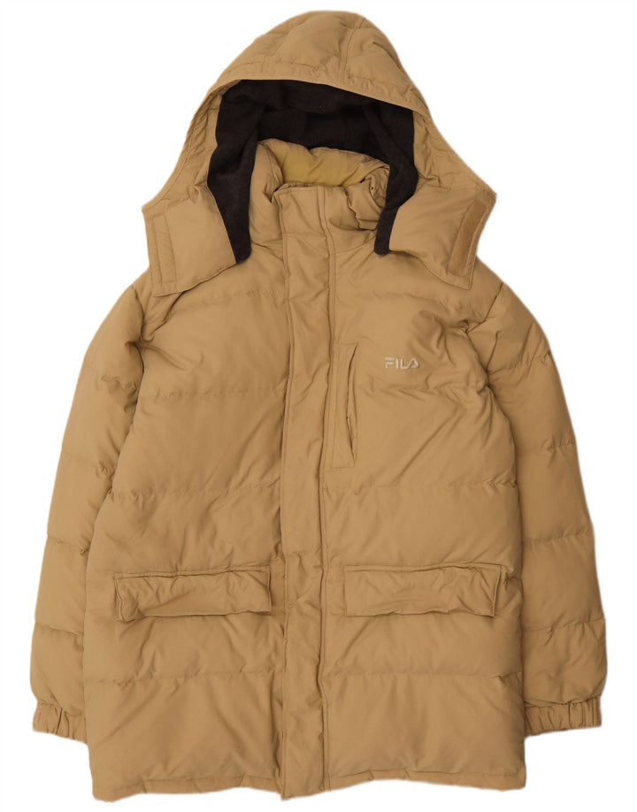 Fila Ανδρικό παλτό με κουκούλα UK 40 Large Beige Polyamide
