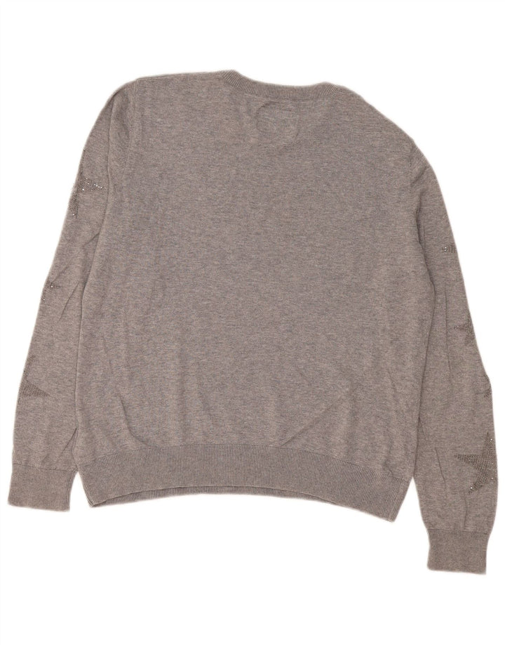 Superdry Γυναικείο Abstract Pattern Crew Neck Jumper πουλόβερ UK 16 Large Grey