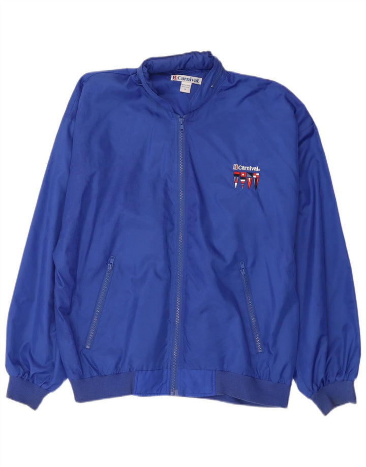 Vintage Ανδρικό Bomber Jacket UK 38 Medium Blue Nylon