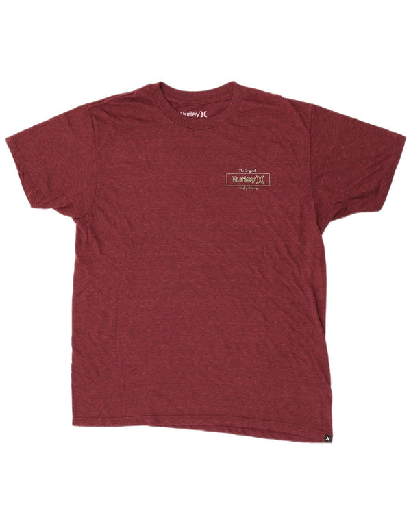Ανδρικό T-Shirt Hurley Top Large Βουργουνδίας από πολυεστέρα