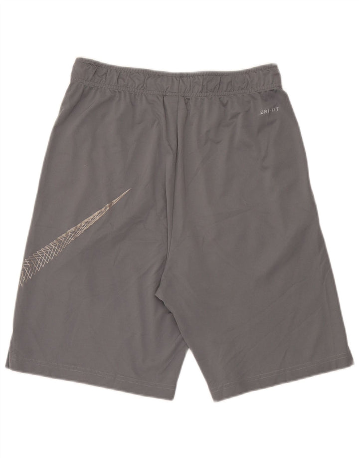 Γραφικό αθλητικό σορτς Nike ανδρικό Dri Fit με μεσαίο γκρι πολυεστέρα