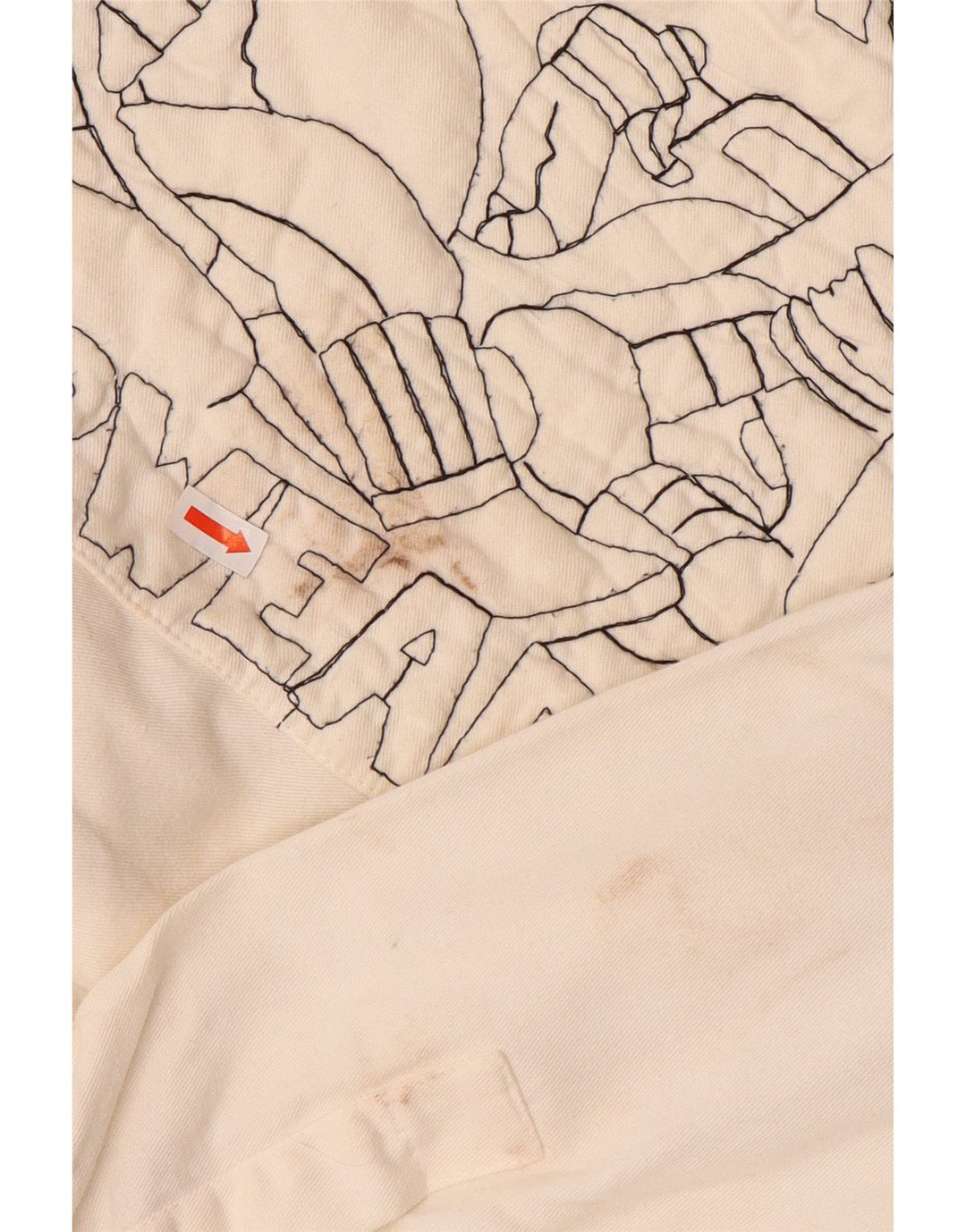 Vintage Ανδρικό γραφικό πουκάμισο μεγάλο λευκό βαμβακερό