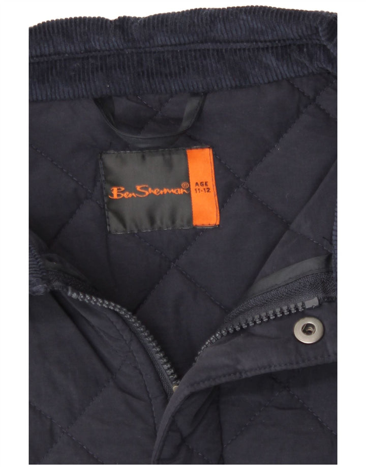 Μπουφάν Ben Sherman Boys Quilted Jacket 11-12 Years Navy Blue Cotton Classic