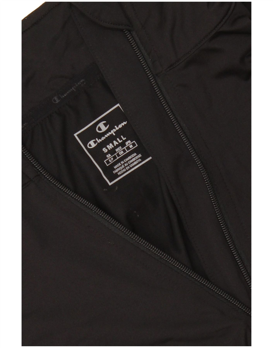 Ανδρική φόρμα πουλόβερ με φερμουάρ CHAMPION Top Small Black