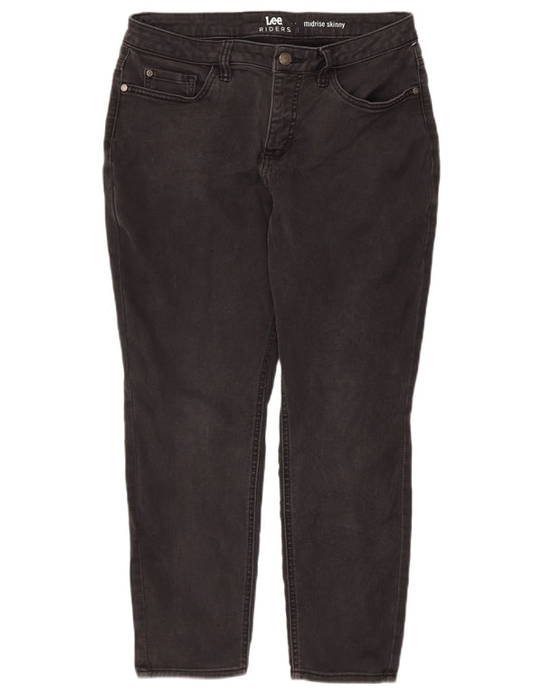 LEE Womens Riders Ψηλόμεσα Skinny Jeans US 4 Small W32 L24 Black