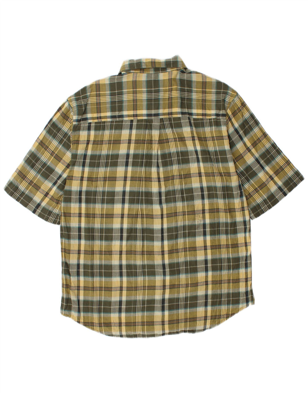 Ανδρικό κοντομάνικο πουκάμισο Woolrich, μεσαίο χακί βαμβακερό