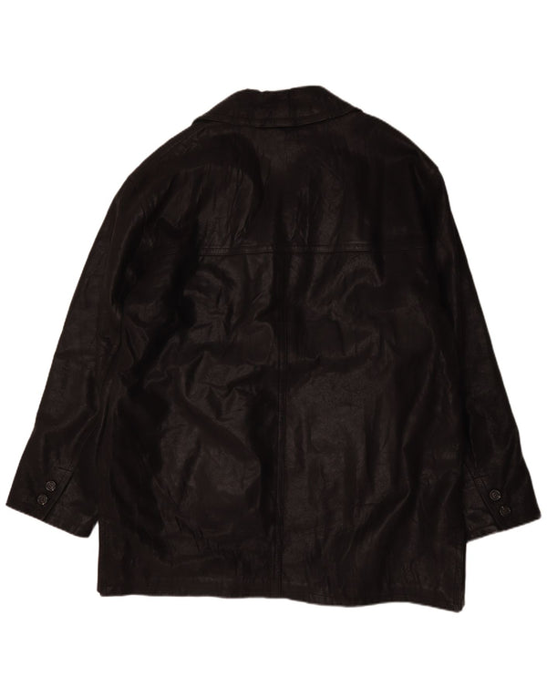 Brooklyn Mens Leather Jacket UK 44 2XL Black