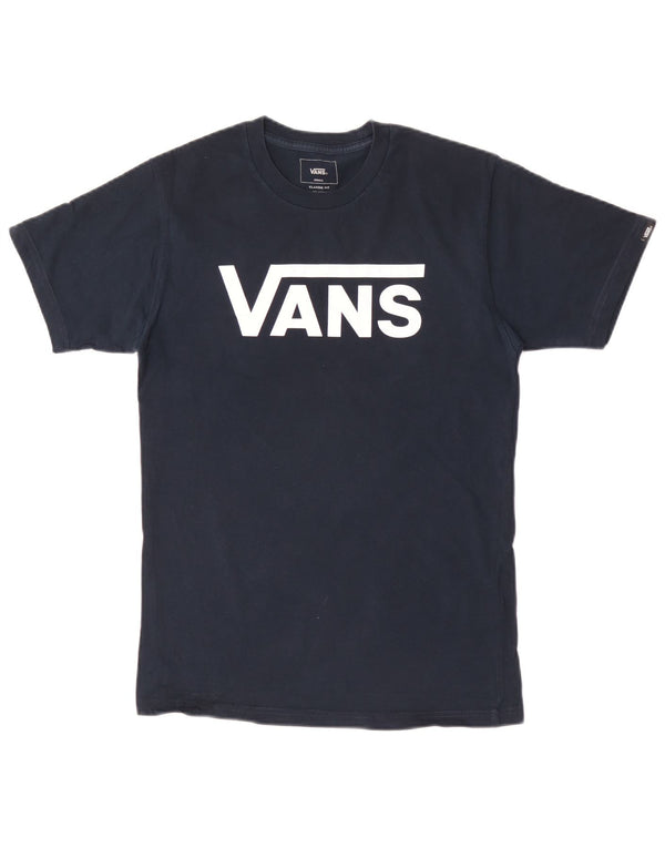 Ανδρικό γραφικό μπλουζάκι Vans Classic Fit Μικρό Βαμβακερό Navy Blue