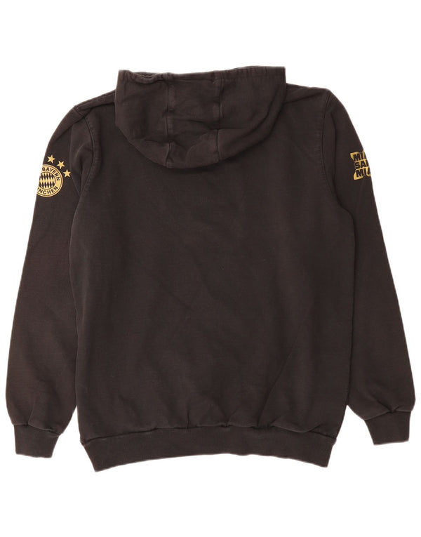 Adidas Mens FC Bayern Munchen Graphic Hoodie Jumper μεγάλο μαύρο βαμβακερό