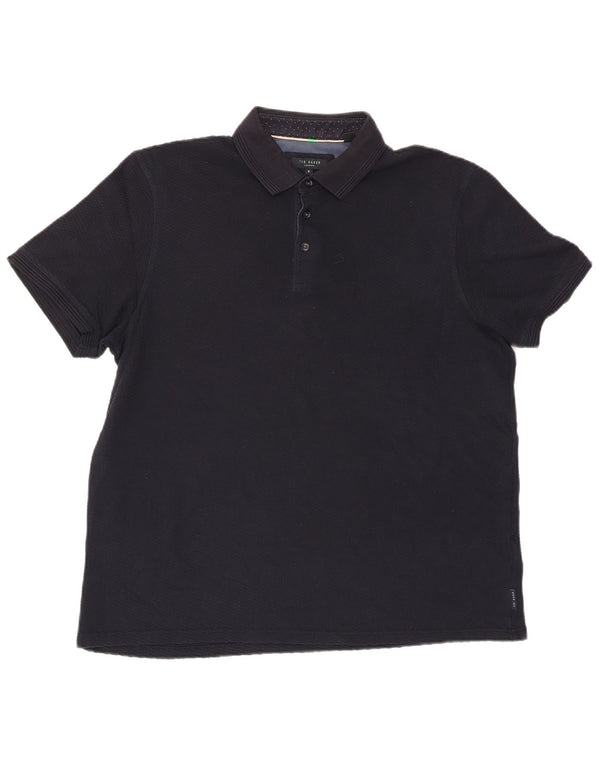 Ted Baker Ανδρικό πουκάμισο Polo Νούμερο 6 2XL Navy Blue Βαμβακερό