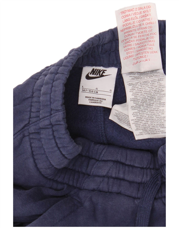 NIKE Boys αθλητική φόρμα παντελόνι Joggers 12-13 ετών μεγάλο Navy Blue βαμβακερό