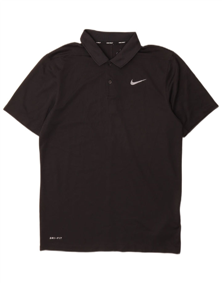Ανδρικό μπλουζάκι Nike Dri Fit Polo Μικρό μαύρο πολυεστέρα
