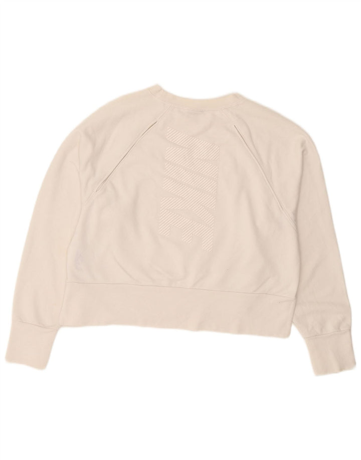 Γυναικεία φούτερ Nike Crop Jumper UK 14 Medium White Polyester