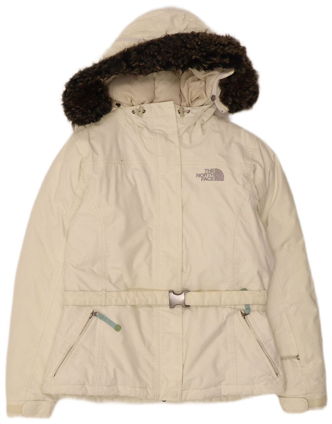 The North Face γυναικείο μπουφάν με κουκούλα με επένδυση UK 14 Medium Beige Nylon
