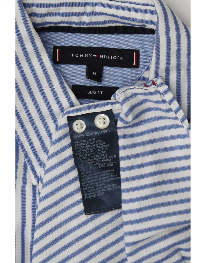 Ανδρικό πουκάμισο Tommy Hilfiger Slim Fit Βαμβακερό μεσαίο μπλε ριγέ