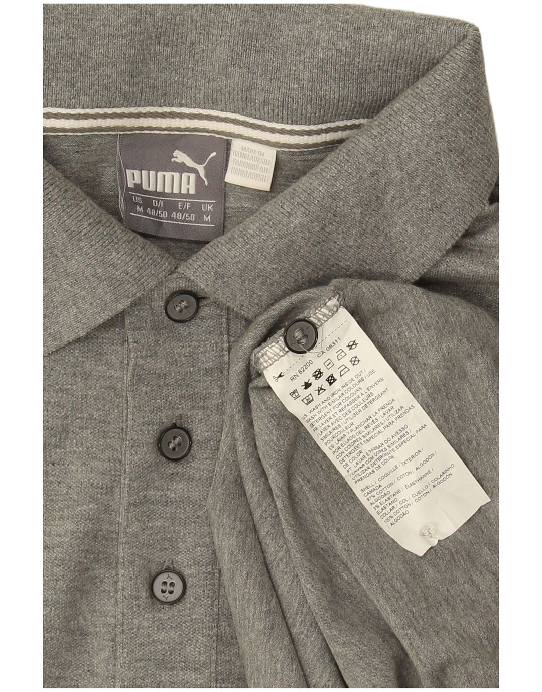 Ανδρικό πουκάμισο Polo Puma, Βαμβακερό μεσαίο γκρι