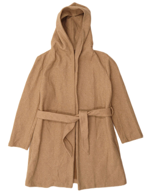 Zara Γυναικείο Πανωφόρι με κουκούλα UK 10 Small Beige Polyester