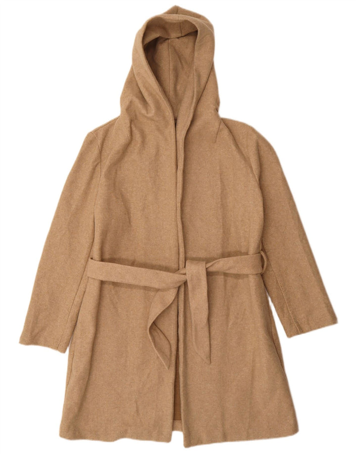 Zara Γυναικείο Πανωφόρι με κουκούλα UK 10 Small Beige Polyester