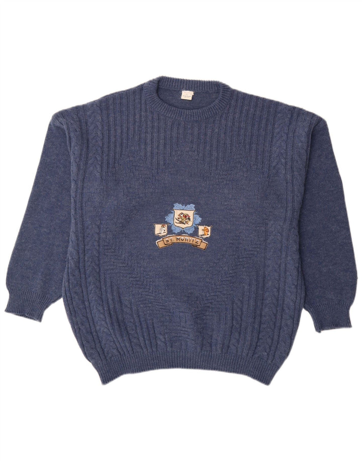 Ανδρικό πουλόβερ St Moritz Graphic Crew Neck Jumper Μεγάλο Μαλλί