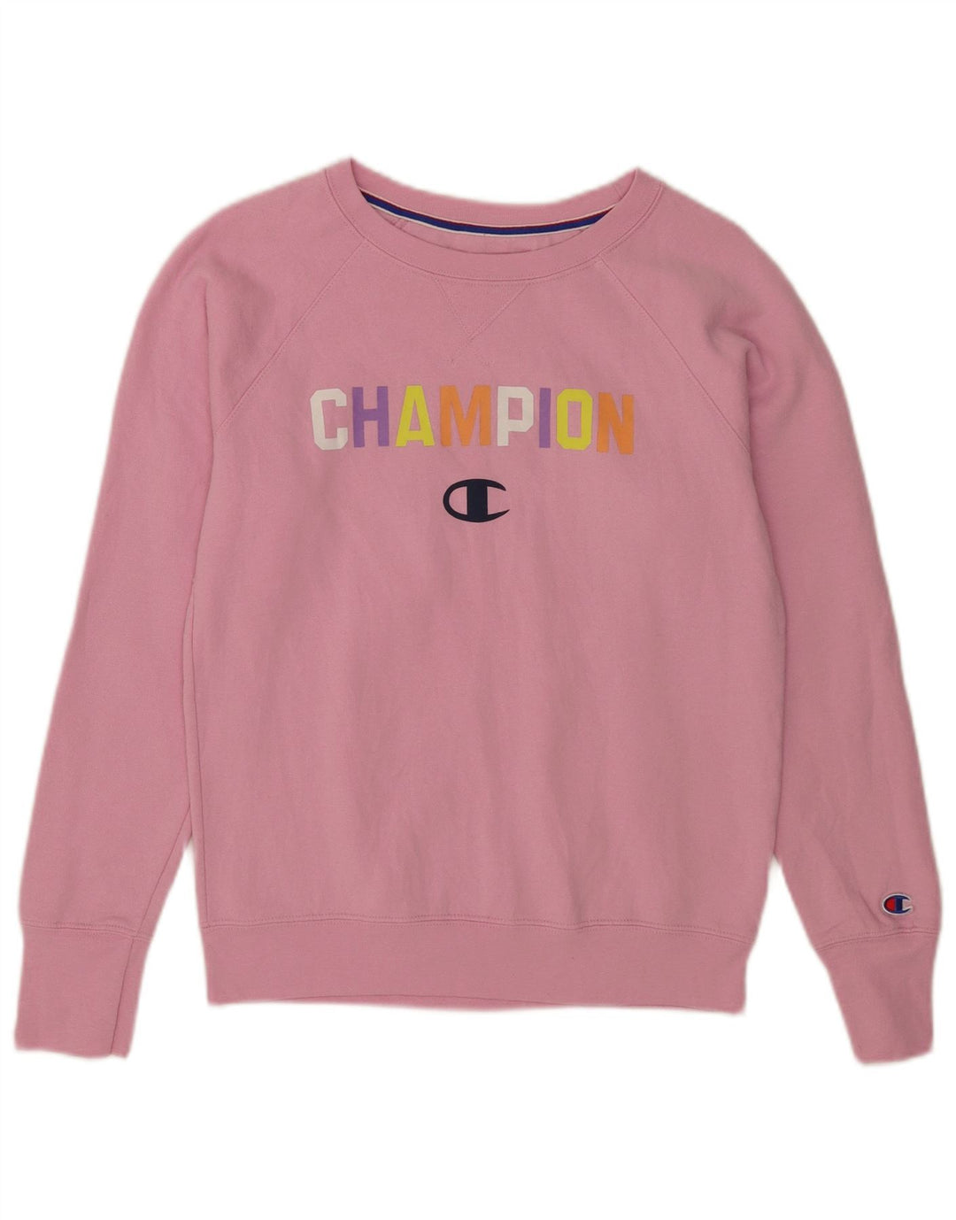 Champion Γυναικεία Γραφική Φούτερ Jumper UK 10 Small Pink Polyester