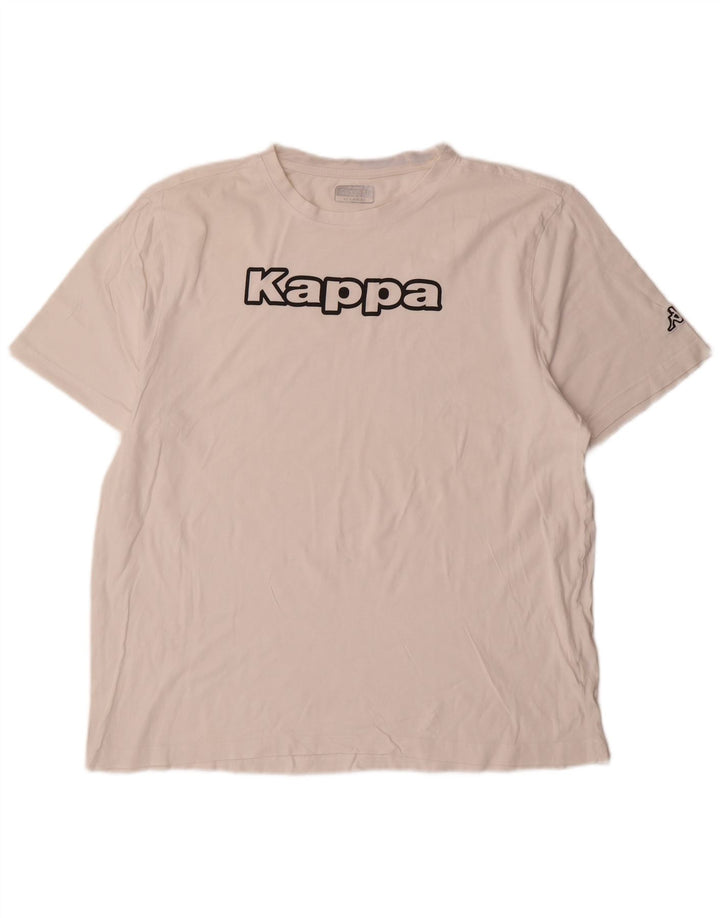 Ανδρικό γραφικό T-Shirt Kappa Top 2XL Λευκό