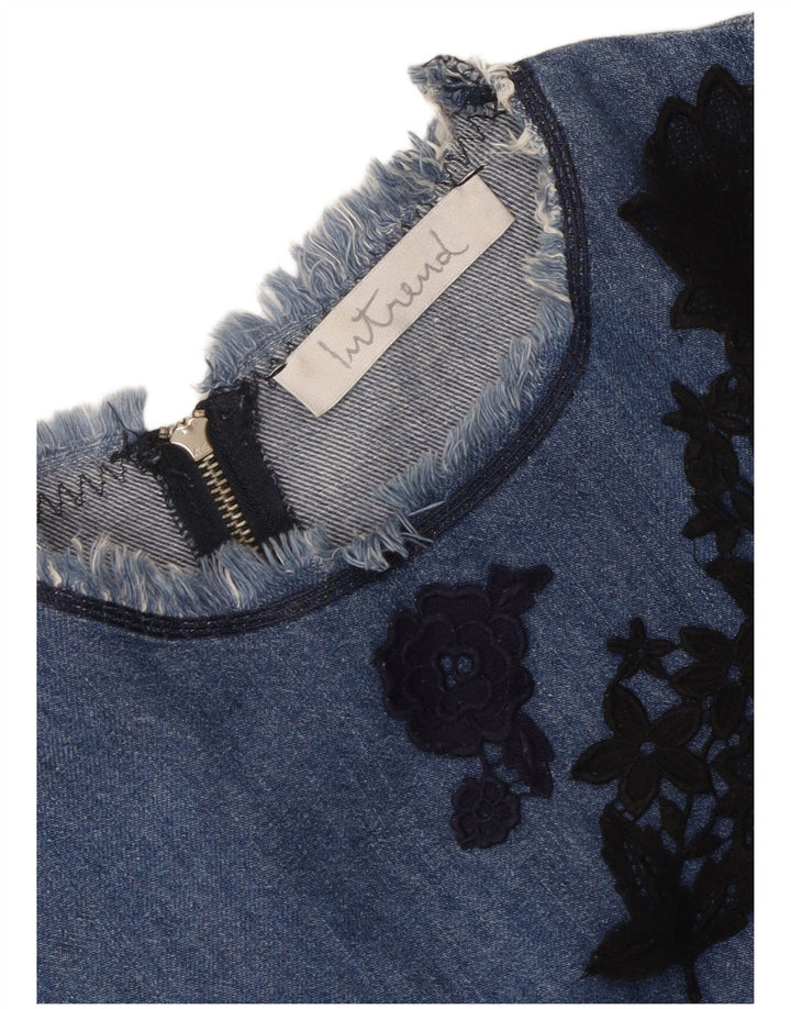 Intrend Γυναικείο Τζιν Φόρεμα UK 14 Medium Blue Floral