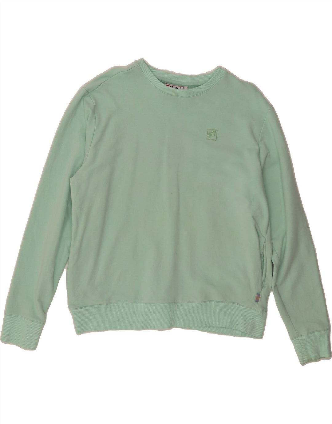 FILA Womens Sweatshirt Jumper UK 14 Medium Green Cotton Vintage Fila and Second-Hand Fila from Messina Hembry 