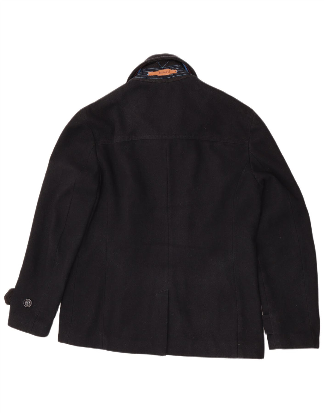 Superdry Γυναικείο Commodity Pea Coat UK 20 2XL Navy Blue Wool