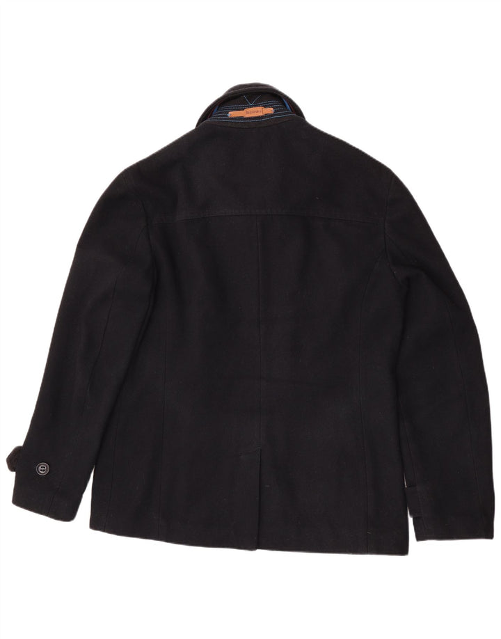 Superdry Γυναικείο Commodity Pea Coat UK 20 2XL Navy Blue Wool