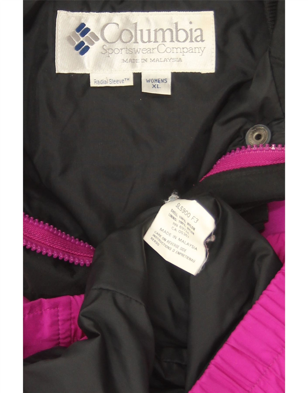 Columbia Γυναικείο Bugaboo Oversized Bomber Jacket UK 18 XL Purple Colourblock