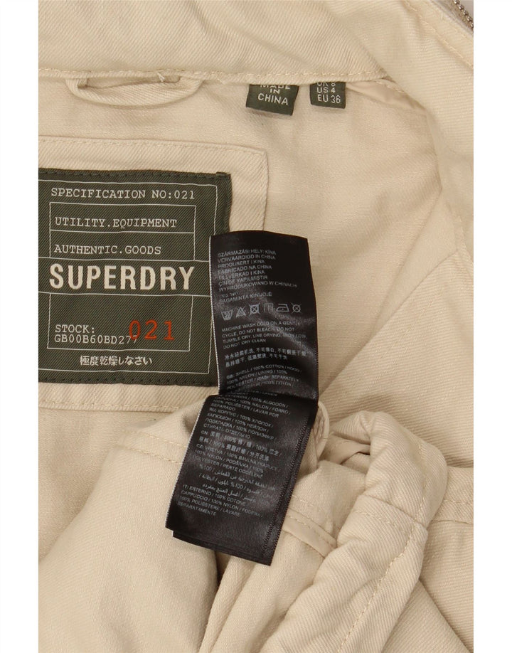 Superdry Γυναικείο Crop Oversized Utility Jacket UK 8 Small Beige βαμβακερό