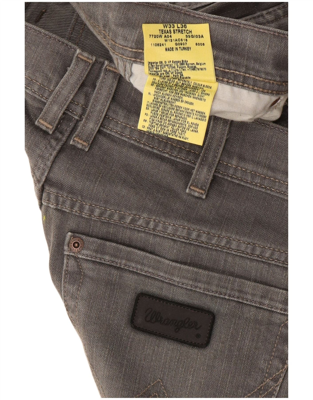 Ανδρικό τζιν ίσιο Wrangler Texas Stretch W33 L36 Γκρι βαμβακερό