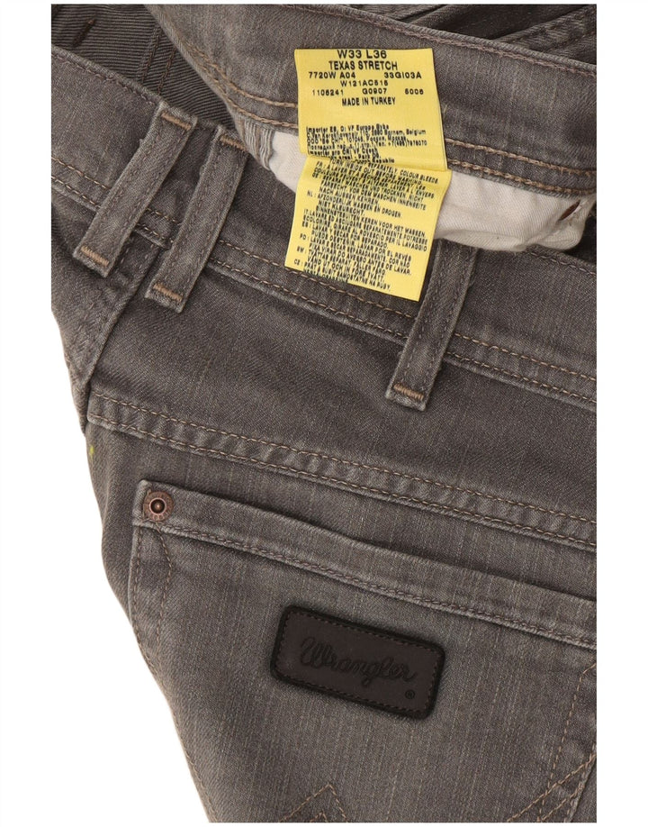 Ανδρικό τζιν ίσιο Wrangler Texas Stretch W33 L36 Γκρι βαμβακερό